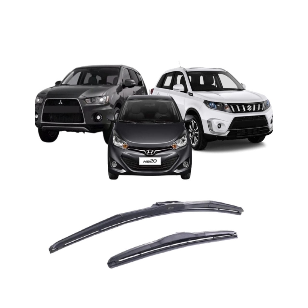 Palheta Parabrisa Silicone Hb20 Outlander Vitara Premio 2012 a 2018