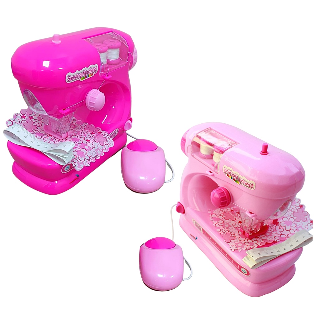Mini Máquina de Costura Ateliê Infantil Costura de Verdade com Bobinas Agulha Te