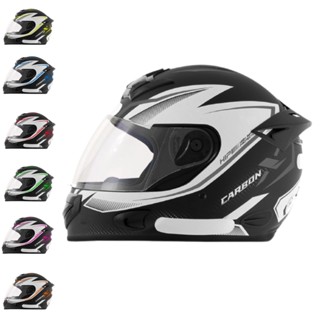 Capacete Moto Fechado Integral Masculino e Feminino Mixs Mx2 Carbon Fosco Com Viseira Cristal