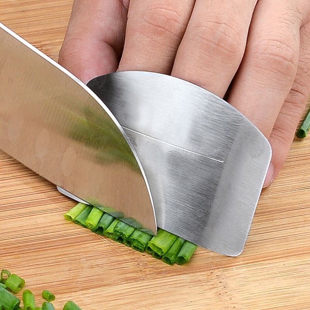 Protetor De Dedos Em Inox Contra Cortes Ao Picar Alimentos/Protetor de Mãos de Aço Inoxidável / Ferramenta de Proteção de Dedos para Cozinhar / Cortar / Fatiar em Oferta na Shopee