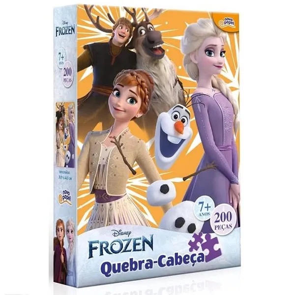 Quebra cabeça Disney Frozen 200 Peças - Toyster 8033 - Mom & Baby