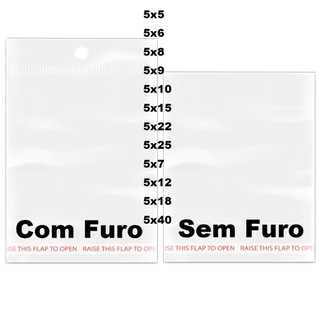 kit 200 100 Saco Adesivo Saquinhos transparente FURO 5x5 5x6 5x8 5x9 5x10 5x15 5x22 5x25 5x7 5x12 5x18 5x40 FUROS SOLAPA para embalagem grande maior de Joias Bijuterias Presente