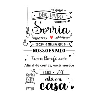 Adesivo de Parede Bem Vindo Frases Decorativas Bem vindo nosso espaço