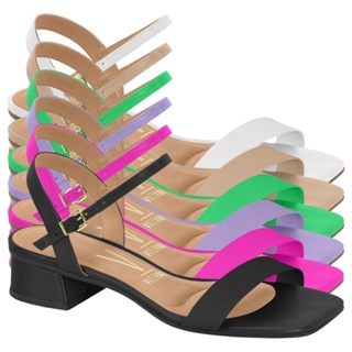 Sandalia Vizzano Feminina Salto Baixo Grosso Bloco Conforto Original em Oferta na Shopee