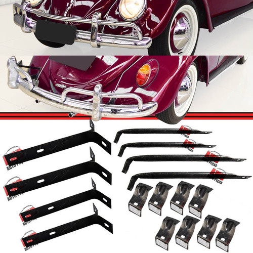 Kit Suporte Tubo Calco Parachoque Dt Tr Fusca 1300 59 69 100