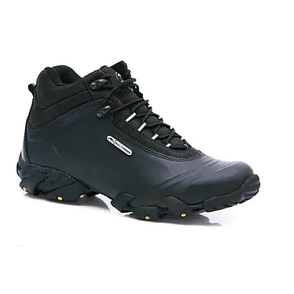 Bota Masculina Bull Terrier Attack Preto Couro Legitimo Coturno 2023
