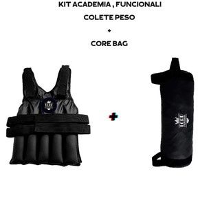 KIT ACADEMIA, KIT FUNCIONAL, KIT TREINO, COLETE PESO  +  CORE BAG DE 25KG A 30KG (SOMENTE CAPA) - lORD IMPÉRIO