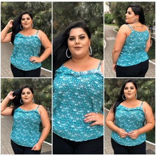 Regata Alcinha Plus Size Liganete Senhoras Moda Evangélica Super Confortável Não Amassa