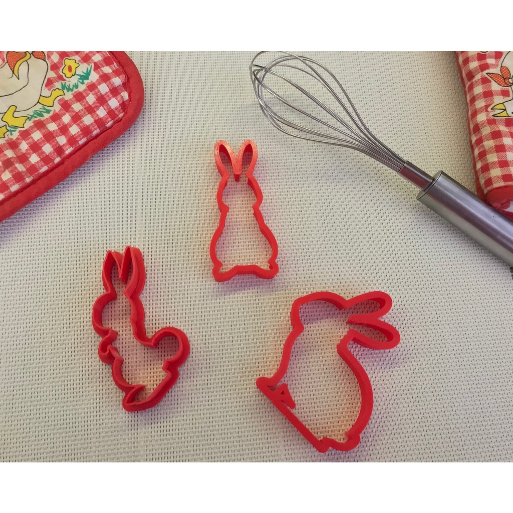 Cortador Modelador Forma de Biscoito Massa Biscuit Pasta Americana Páscoa Coelho