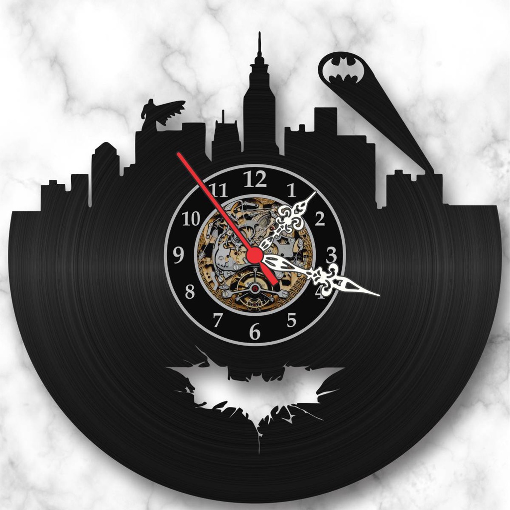 Relógio Disco De Vinil Batman Heroi Decoração Dc De Parede - Feitos com Disco de Vinil de Verdade - LP Ilustrado by Sabiarte - Presente Perfeito Criativo e Divertido Ideal para Pai Filho Amigo Secreto namorado Irmão Promoção em Oferta na Shopee