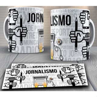 Caneca xícara de Porcelana Personalizada - com a Profissão Jornalista em Oferta na Shopee