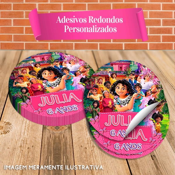Adesivos Redondos Personalizados Encanto