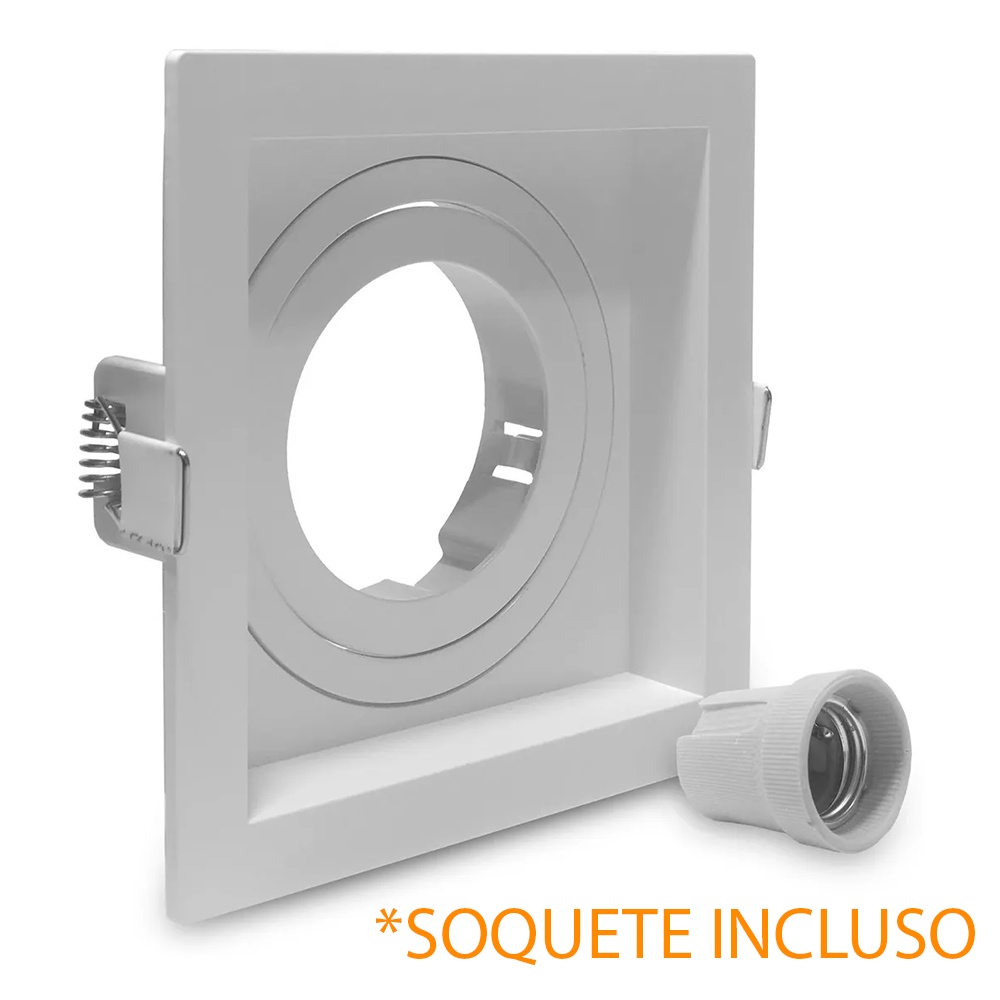 Spot Embutido PAR 20 Direcionável Recuado 13 x 13 x 3,5cm Save Energy