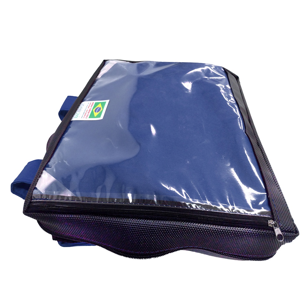 Capa Mochila Bag Motoboy Reforçada, Delivery - Couro Levantado azul marinho em Oferta na Shopee