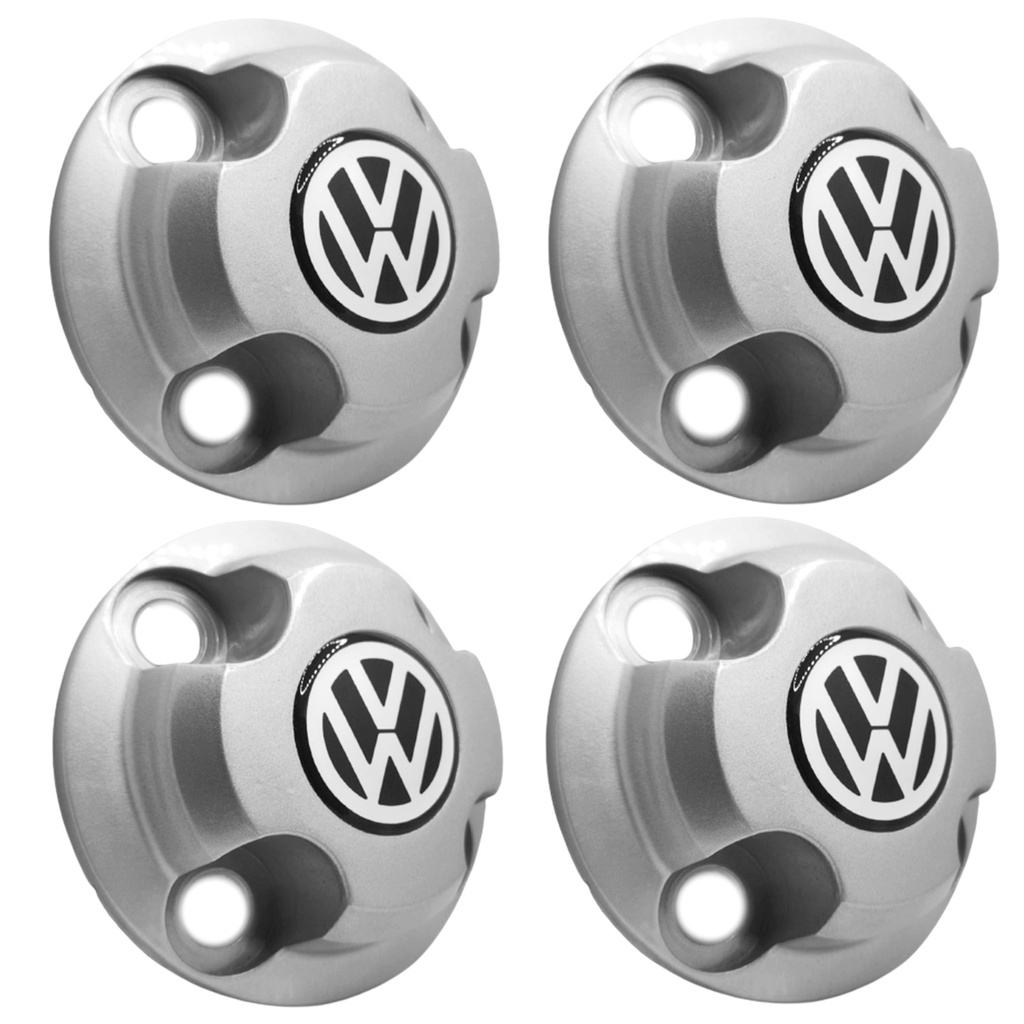 Jogo 4 Calotas Centrais VW Miolo Tampinha meio de Roda GOL SAVEIRO VOYAGE PARATI SANTANA