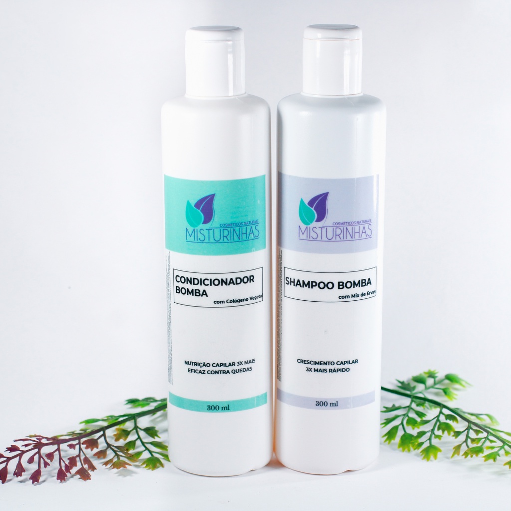Kit 1 Shampoo + 1 Condicionador Bomba de Crescimento Misturinhas/ Kit com 1 Tônico