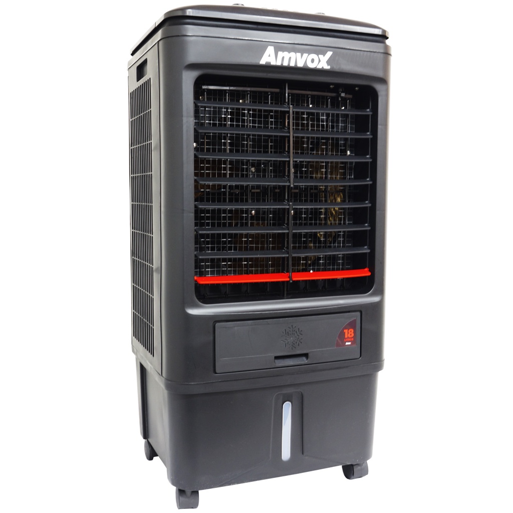 Climatizador Ar Frio 18 L Portátil 110V Evaporativo Industrial Umidificador Preto Amvox ACL 018