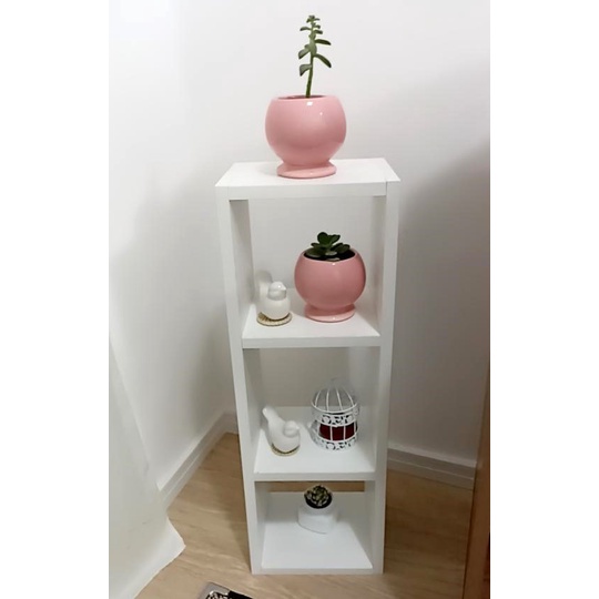 Nicho C3 Divisórias Decorativo Mesinha MDF Branco Quarto Sala Banheiro