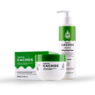 Kit Banho Hidratei Cachos: 1 Shampoo de Limpeza Suave Cachos + 1 Creme Tratamento Finalização Cachos