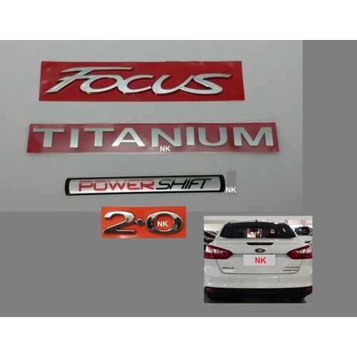KIT EMBLEMA FOCUS TITANIUM 2.0 ADESIVO POWERSHIFT