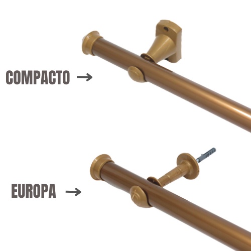 Varão de Cortina 2,20 Metros 28mm ouro velho Compacto / Europa em Oferta na Shopee