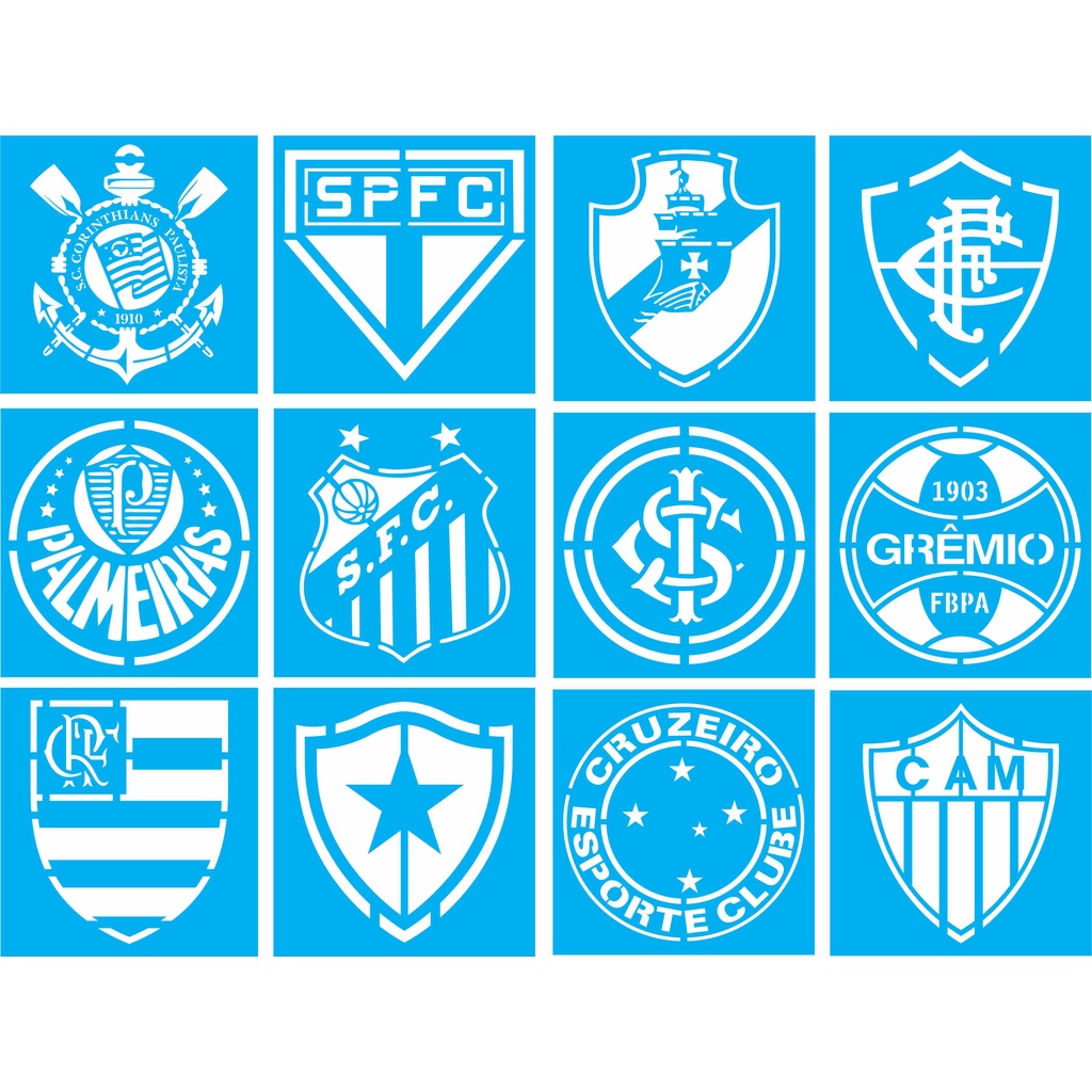 Stencil 12 Times Para Pintura 10cm em Oferta na Shopee