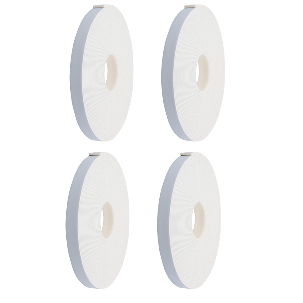Fita de Espuma Adesiva Kit 4 Unidades Porta Janela 5 Metros Vidro Batente Moveis Protege Veda Resistente Isolante Impermeavel