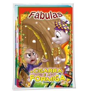 Kit c/08 Livros Infantis Fábulas Inesquecivéis- brasileitura em Oferta na Shopee