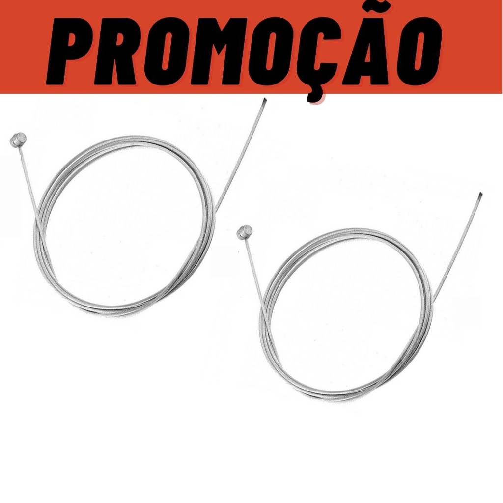 2 Cabos de Aço de Freio Bicicleta 1,80 Metros (V-brake) Disco ou ferradura super resistente promoção em Oferta na Shopee