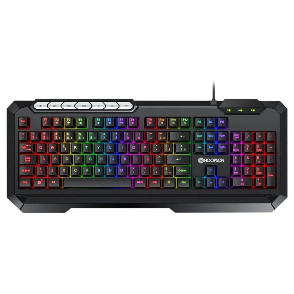 Teclado Gamer Hoopson RGB, ABNT2, 19 Teclas Anti-Ghosting, Cabo de 1,5 Metros - TPC-074