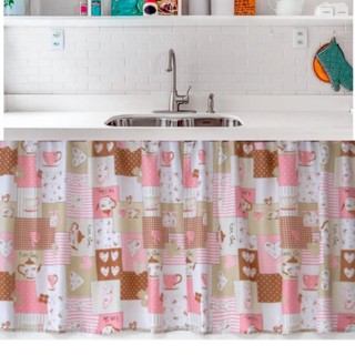 Cortina de Pia 1,40x0,80 cm Decoração Cozinha
