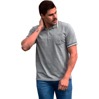Camisa Polo Com Bolso Sensação Leve Para o Dia a Dia