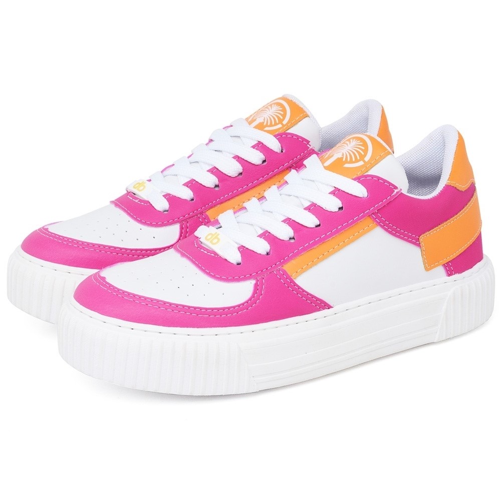 Tenis Sneaker Dubuy Feminino Detalhes Laranja Sun 029FG