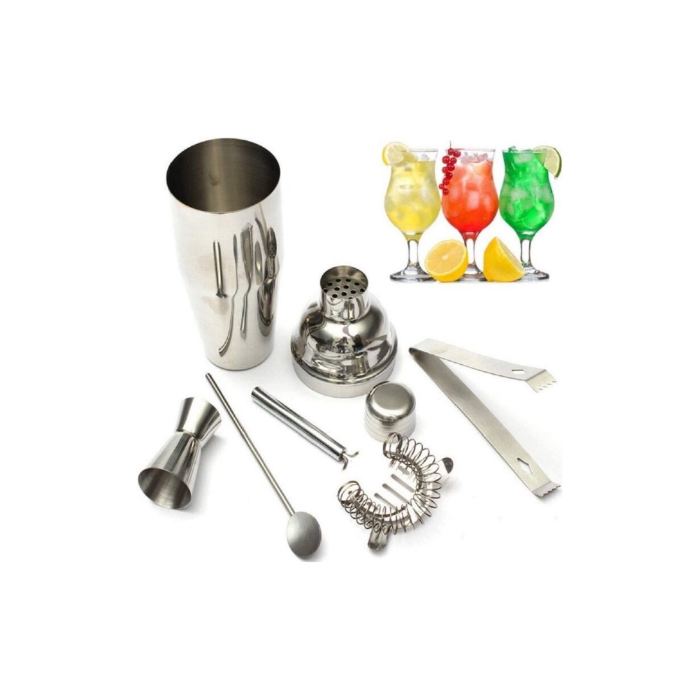 Kit Bar 5pçs Coqueteleira Profissional Aço Inox 550ml Caipirinha