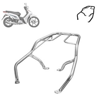 Bagageiro Pro Tork Em Tubo Para Moto Honda Biz 125 2006 2007 2008 2009 2010 Cromado Preto em Oferta na Shopee