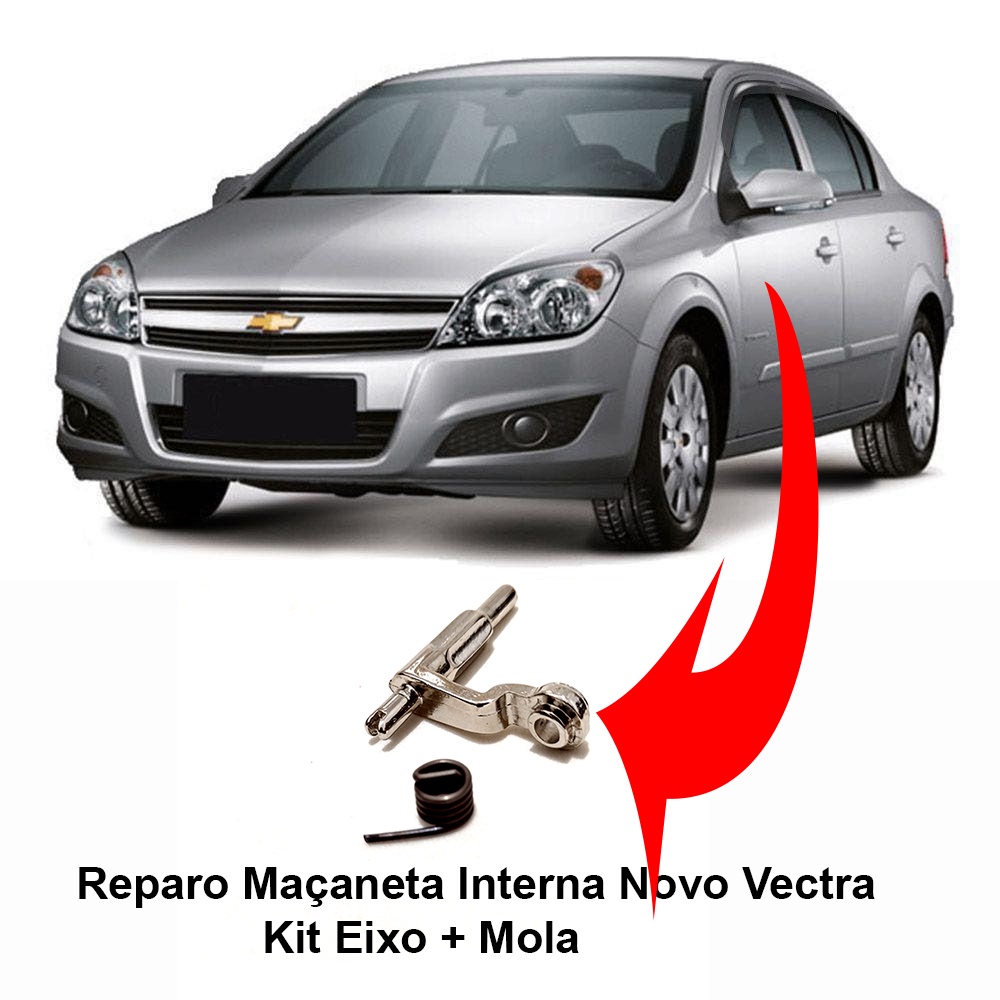 Gatilho Maçaneta Porta Interna Kit Combo Eixo E Mola Novo Vectra Reparo Trinco Elegance Elite GM Chevrolet Excentrico