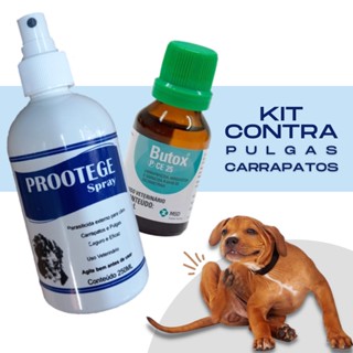 Kit Contra Pulgas e Carrapatos Prootege Spray 250 mL + Butox 20 mL