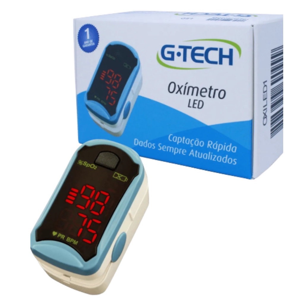 Oximetro de Precisão Gtech Completo c/ Acessórios