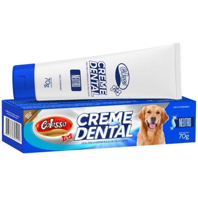 Creme Dental Colosso Pet Neutro Pasta de Dente 70 Gr