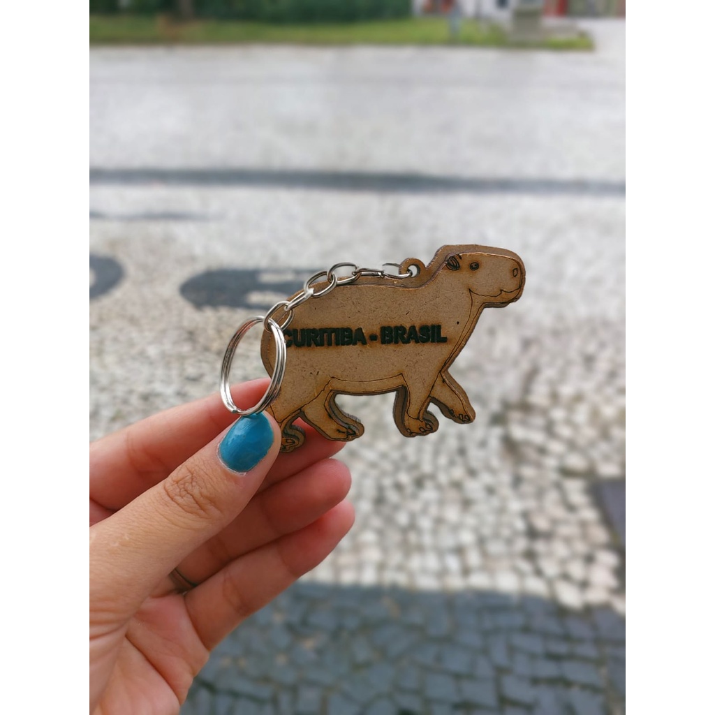 Chaveiro lembrança de Curitiba Capivara