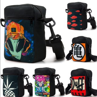 Shoulder Bag Masculino Mini Mochila Bolsa Pequena Beg Pochete de Ombro Transversal Diversas Estampas Geek Promoção