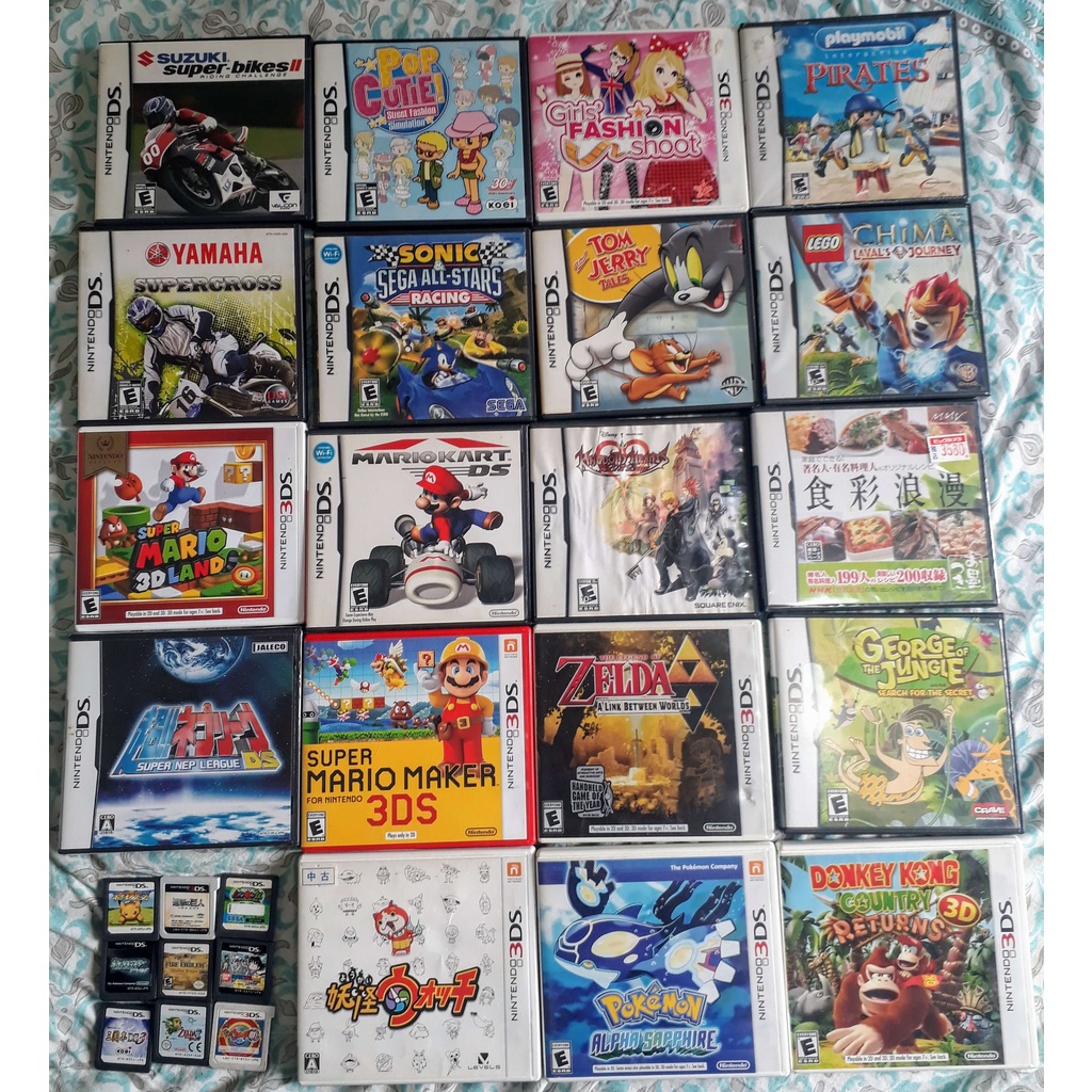 Jogos originais para Nintendo DS e 3DS americanos e Japoneses (LOTE A)