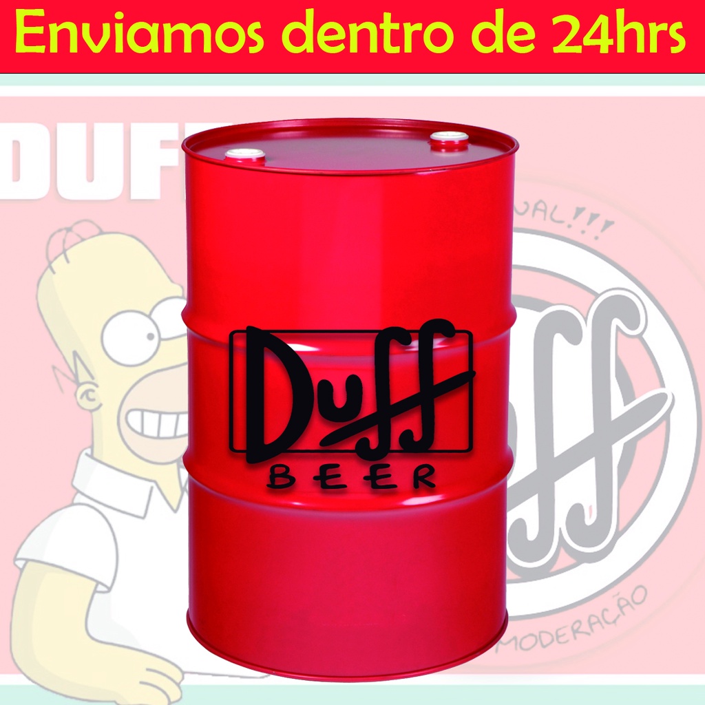 Adesivo Decorativo Para Barril/ Tonel/ Tambor Tema Duff Beer