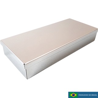 Estojo Inox (marmita )- Para Esterilização Em Estufa 18x8x3cm - Renovar - MBM DECOR