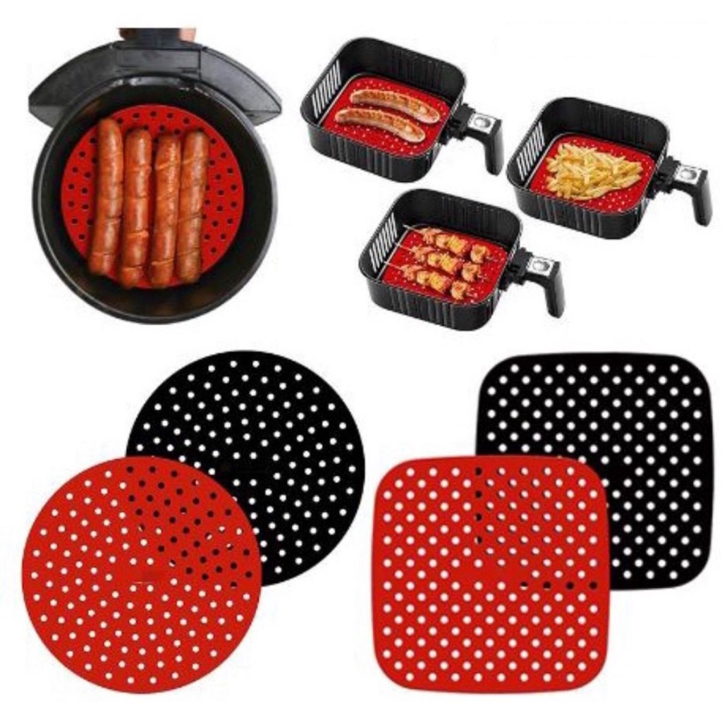 Tapete Esteira Culinário de Silicone Para Air Fryer e Fritadeira Elétrica