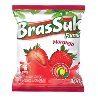 Refresco Em Pó Brassuk 300g Morango