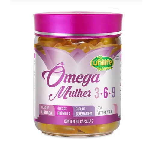 Ômega Mulher 3, 6 e 9 - 60 cápsulas - 1450mg (UNILIFE)