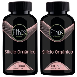 2 Silicio Orgânico 120 Capsulas - 500mg Ethos Nutrition