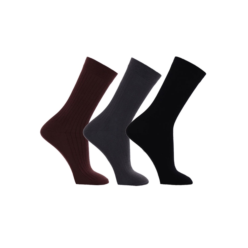 Detalhes do Kit 3 Pares Meias Social Algodão Masculina Dorbe Original Meia Casual Grossa Masculino Cano Longo