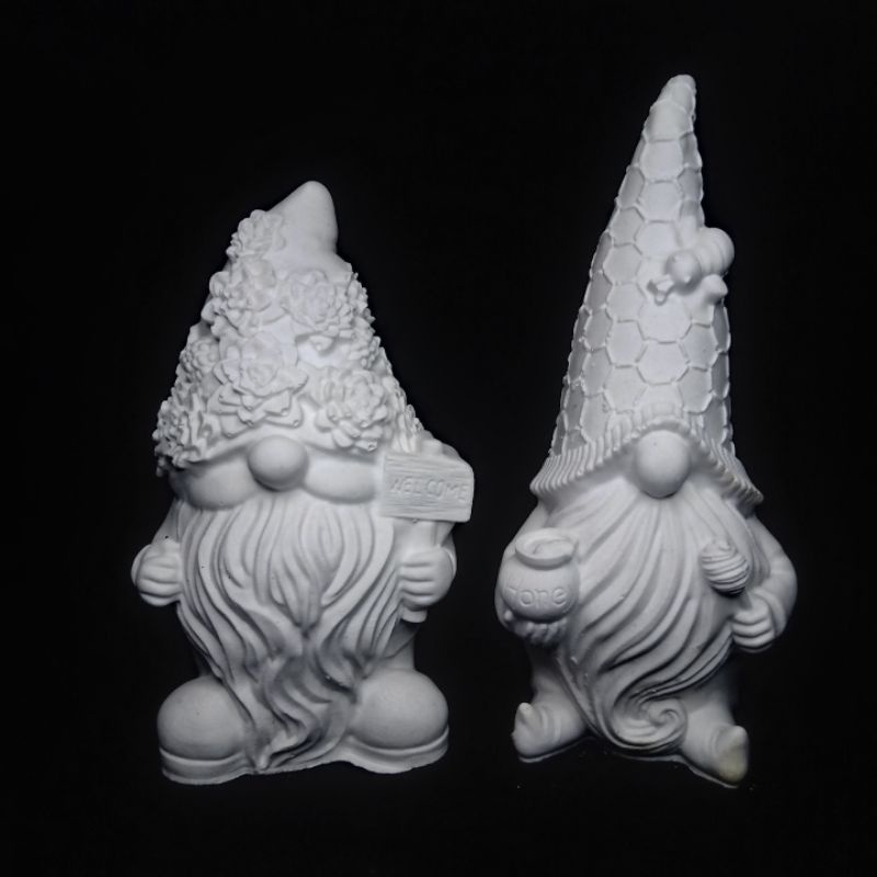Gnomo Duende  Decorativo Gesso Cru Jardim Casa Decoração